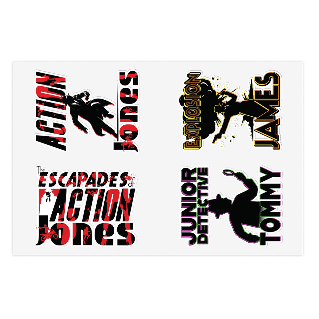 The Escapades of Action Jones - Sticker Set 1