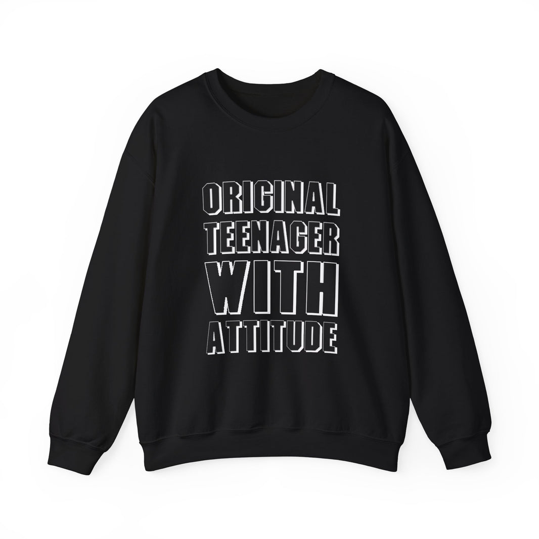 Walter Jones - Original Teenager With Attitude (Black Font) - Crewneck Sweatshirt