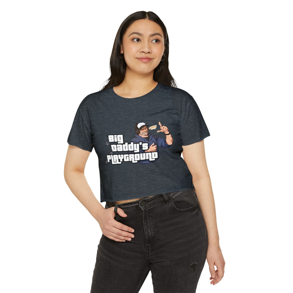 Ned Luke - Big Daddy's Playground (Logo B) - Women's Festival Crop Top