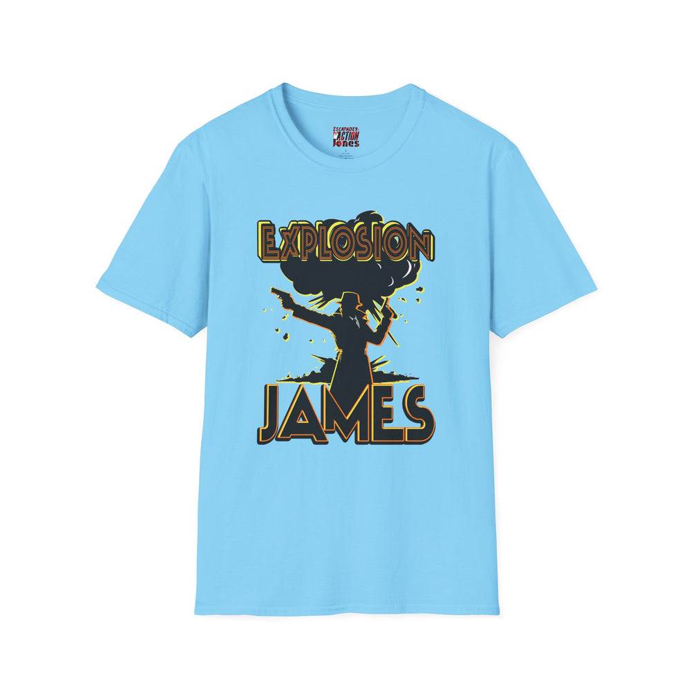 The Escapades of Action Jones - Explosion James T-Shirt