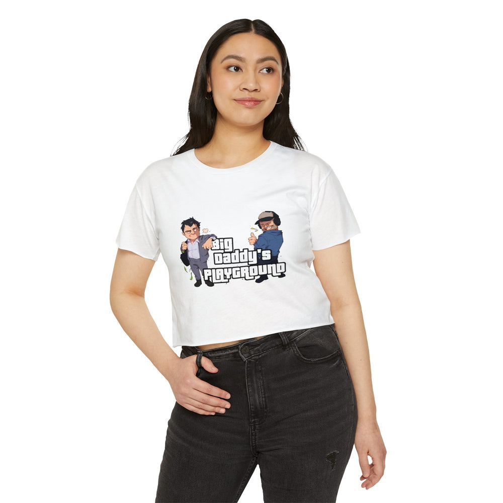 Ned Luke - Big Daddy's Playground (Logo A) Women's Festival Crop Top