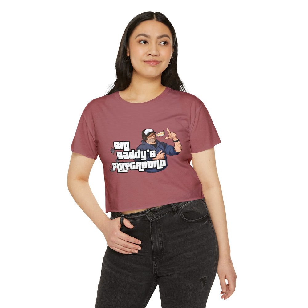 Ned Luke - Big Daddy's Playground (Logo B) - Women's Festival Crop Top
