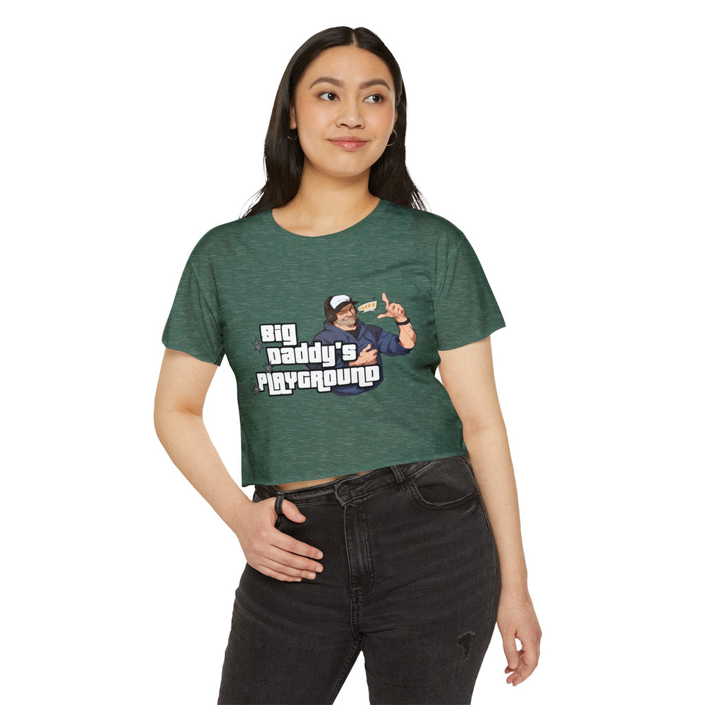 Ned Luke - Big Daddy's Playground (Logo B) - Women's Festival Crop Top