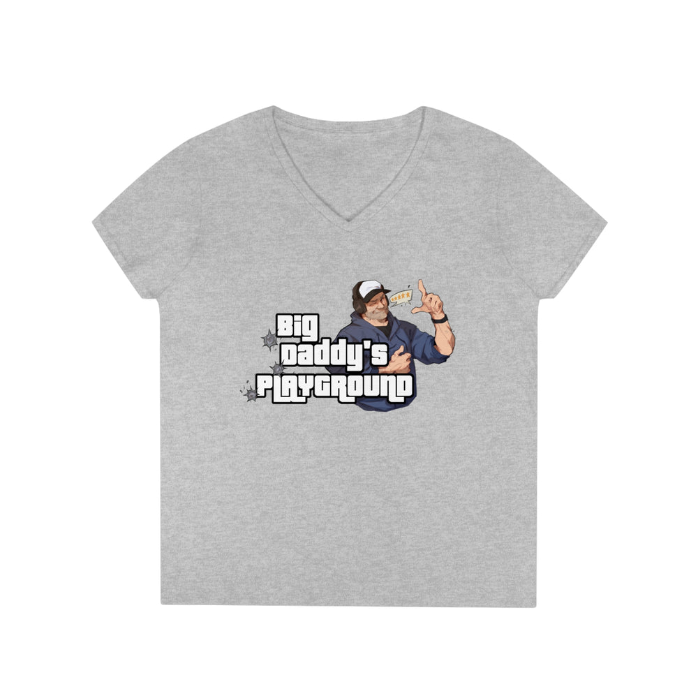 Ned Luke - Big Daddy's Playground (Logo B) Ladies' V-Neck T-Shirt