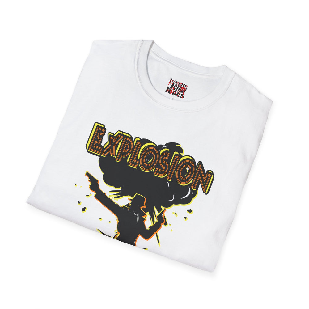 The Escapades of Action Jones - Explosion James T-Shirt