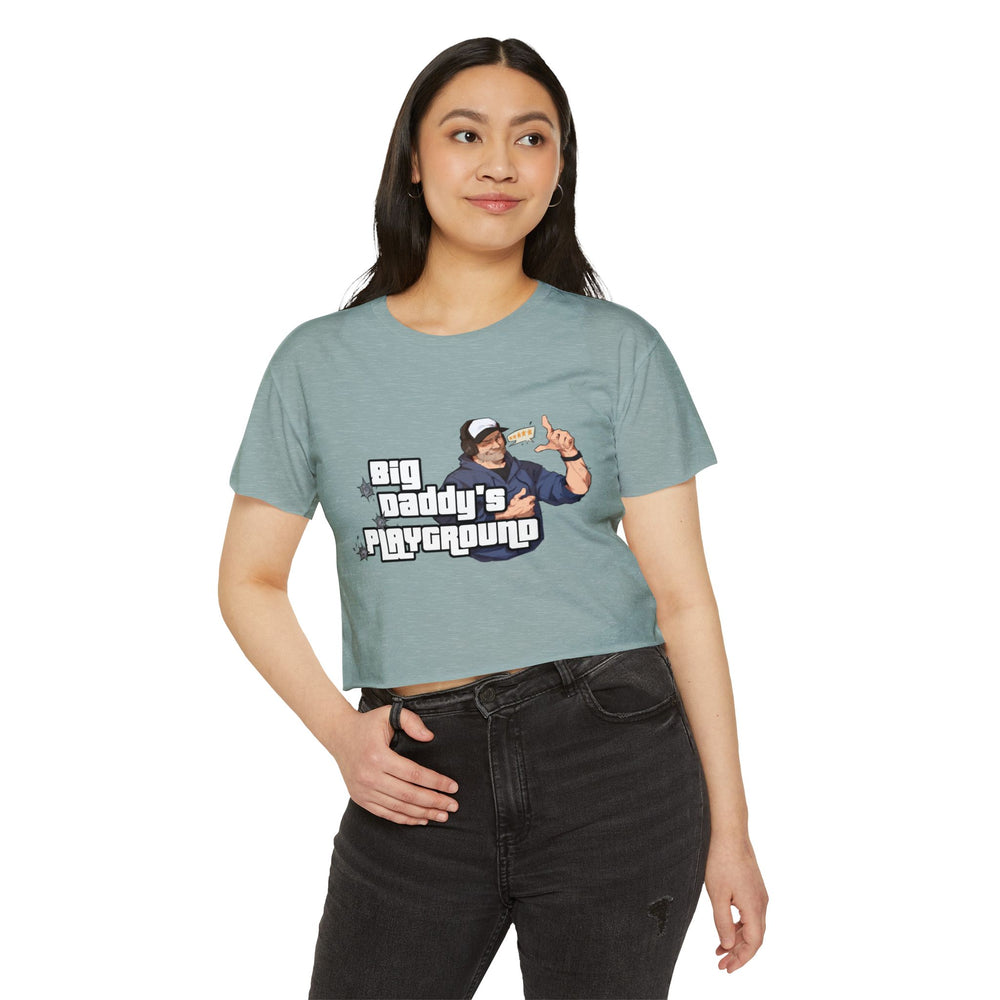 Ned Luke - Big Daddy's Playground (Logo B) - Women's Festival Crop Top