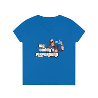 Ned Luke - Big Daddy's Playground (Logo B) Ladies' V-Neck T-Shirt