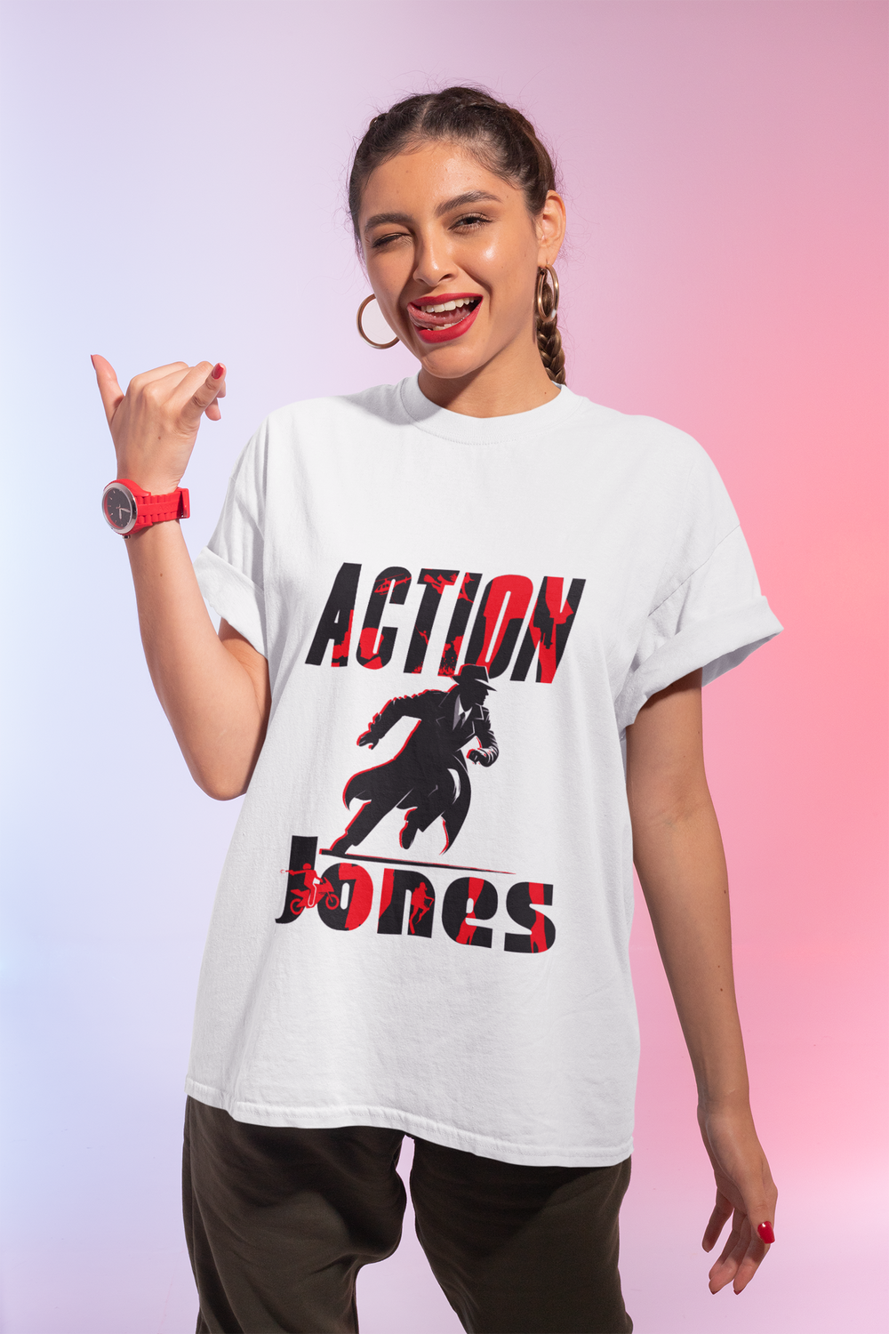 The Escapades of Action Jones - Action Jones Graphic T-shirt