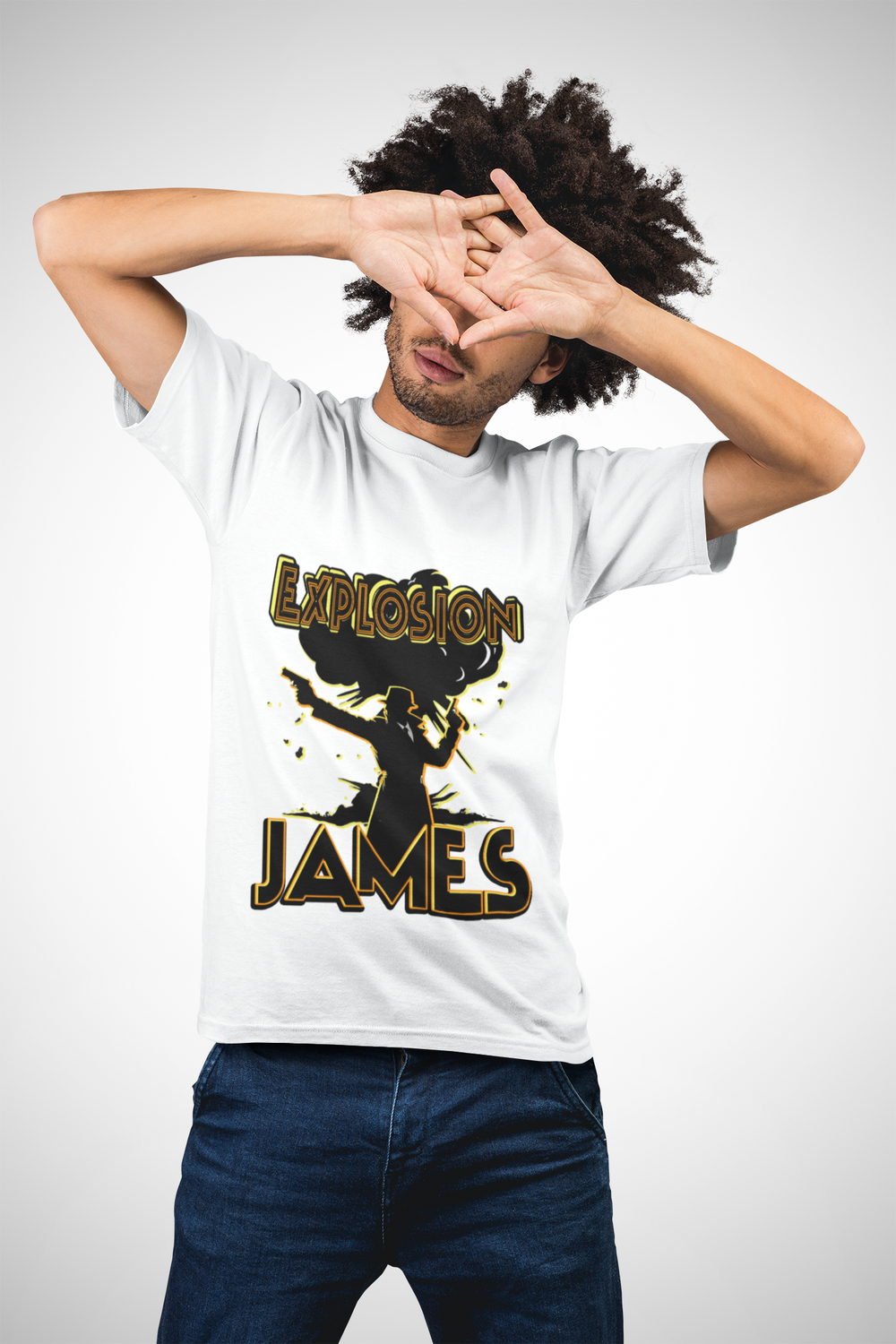 The Escapades of Action Jones - Explosion James T-Shirt