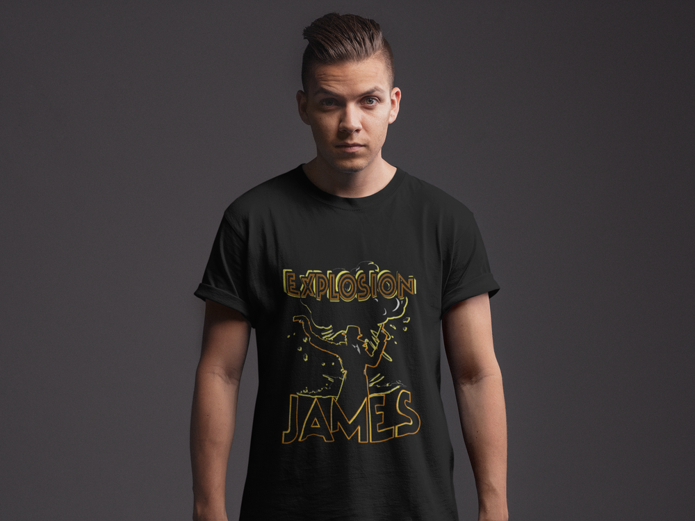 The Escapades of Action Jones - Explosion James T-Shirt