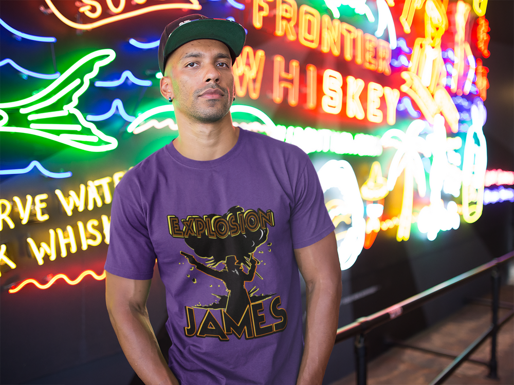 The Escapades of Action Jones - Explosion James T-Shirt