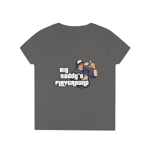 Ned Luke - Big Daddy's Playground (Logo B) Ladies' V-Neck T-Shirt