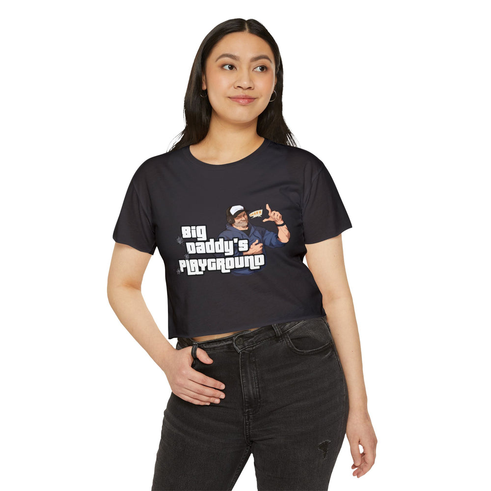 Ned Luke - Big Daddy's Playground (Logo B) - Women's Festival Crop Top