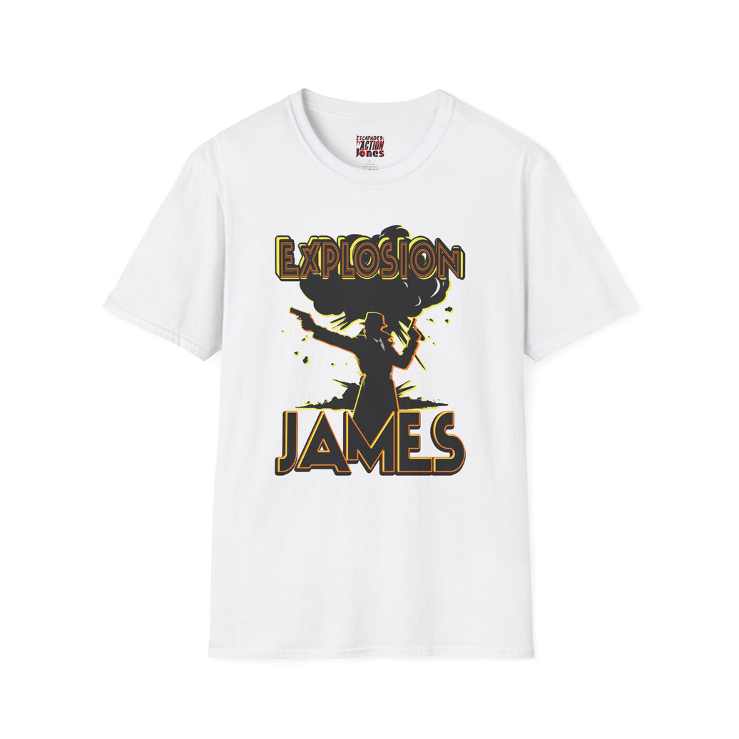 The Escapades of Action Jones - Explosion James T-Shirt