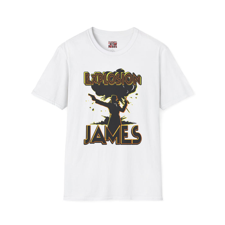 The Escapades of Action Jones - Explosion James T-Shirt