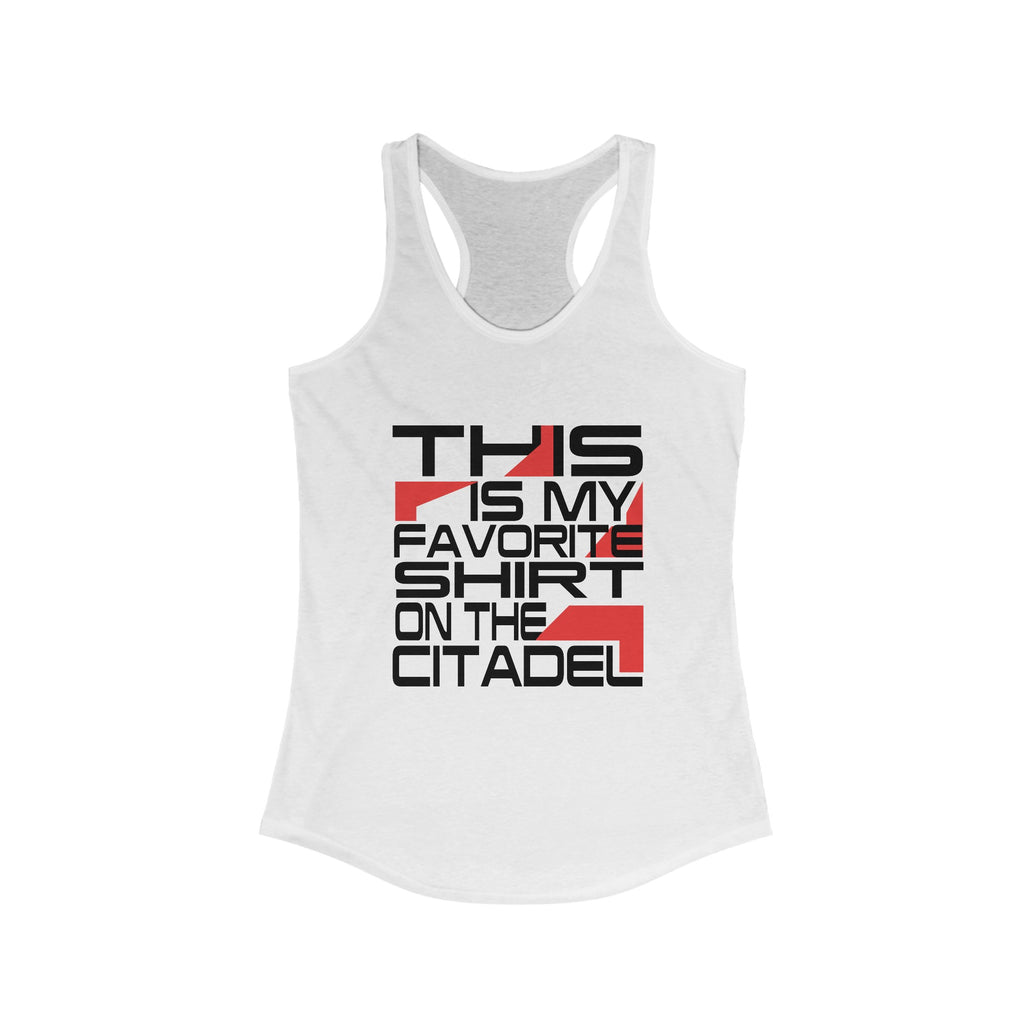 Jennifer Hale - This is My Favorite Shirt on the Citadel - Racerback Tank