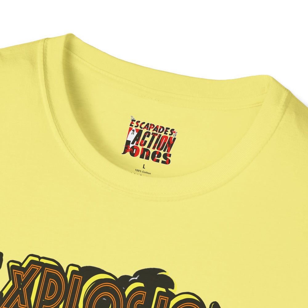 The Escapades of Action Jones - Explosion James T-Shirt
