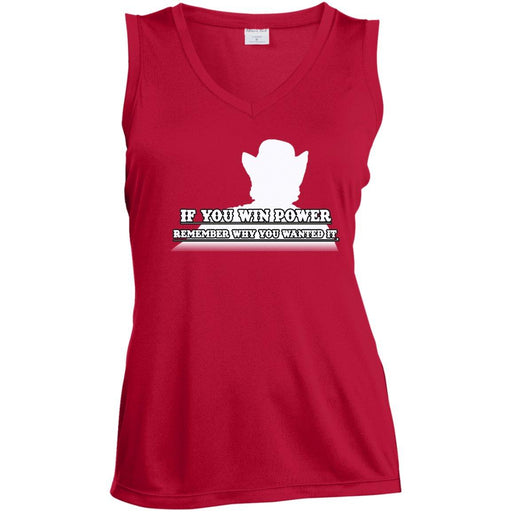 Rob Wiethoff- Power Silhouette w/ Ladies' Sleeveless V-Neck Performance Tee - GtvStore