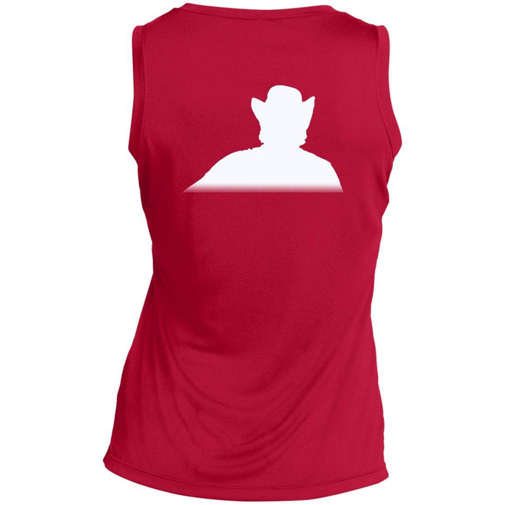 Rob Wiethoff- Power Silhouette w/ Ladies' Sleeveless V-Neck Performance Tee - GtvStore