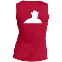 Rob Wiethoff- Power Silhouette w/ Ladies' Sleeveless V-Neck Performance Tee - GtvStore