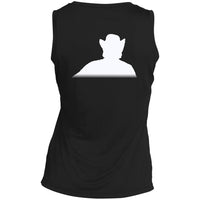 Rob Wiethoff- Power Silhouette w/ Ladies' Sleeveless V-Neck Performance Tee - GtvStore