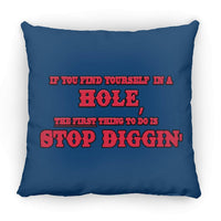 Rob Wiethoff- Stop Diggin' Red/ Large Square Pillow - GtvStore