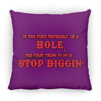 Rob Wiethoff- Stop Diggin' Red/ Large Square Pillow - GtvStore
