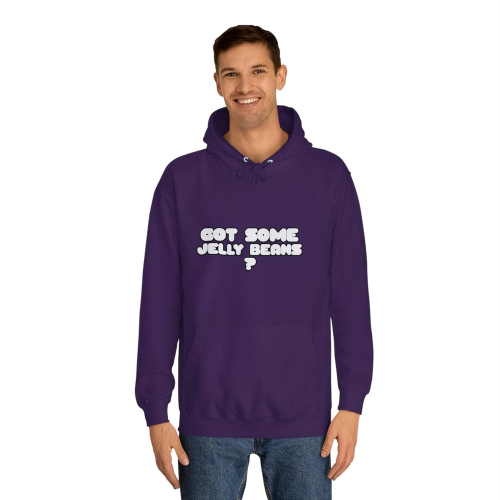Roger Clark - Got some jelly beans front/Unisex College Hoodie - GtvStore