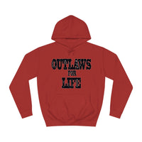 Roger Clark - Outlaws black silhouette/Unisex College Hoodie - GtvStore