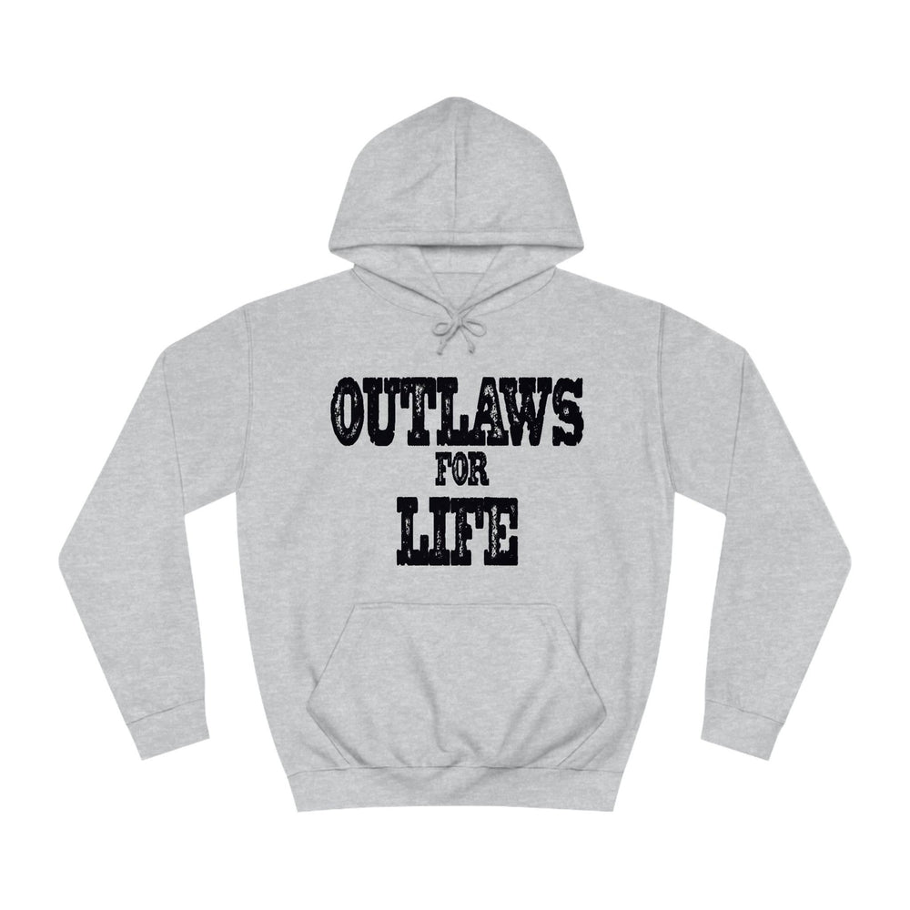 Roger Clark - Outlaws black silhouette/Unisex College Hoodie - GtvStore