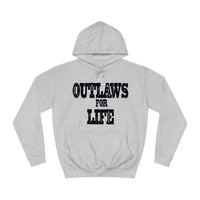 Roger Clark - Outlaws black silhouette/Unisex College Hoodie - GtvStore