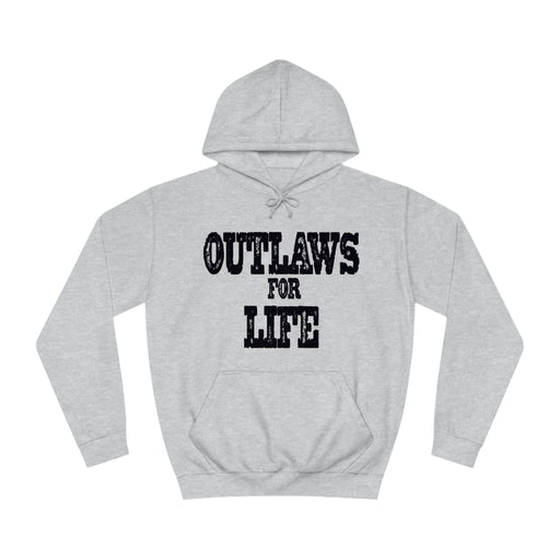 Roger Clark - Outlaws black silhouette/Unisex College Hoodie - GtvStore
