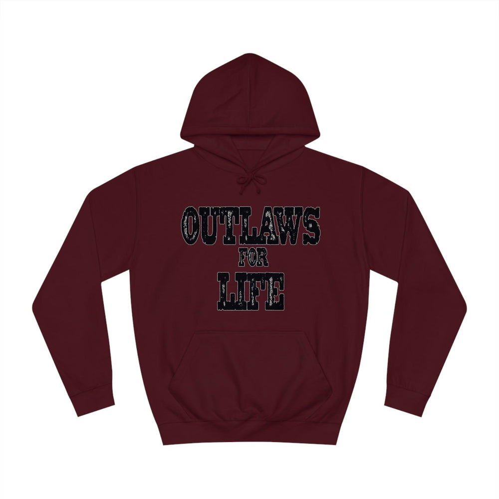 Roger Clark - Outlaws black silhouette/Unisex College Hoodie - GtvStore