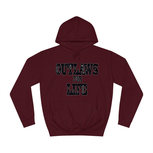 Roger Clark - Outlaws black silhouette/Unisex College Hoodie - GtvStore