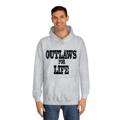 Roger Clark - Outlaws black silhouette/Unisex College Hoodie - GtvStore
