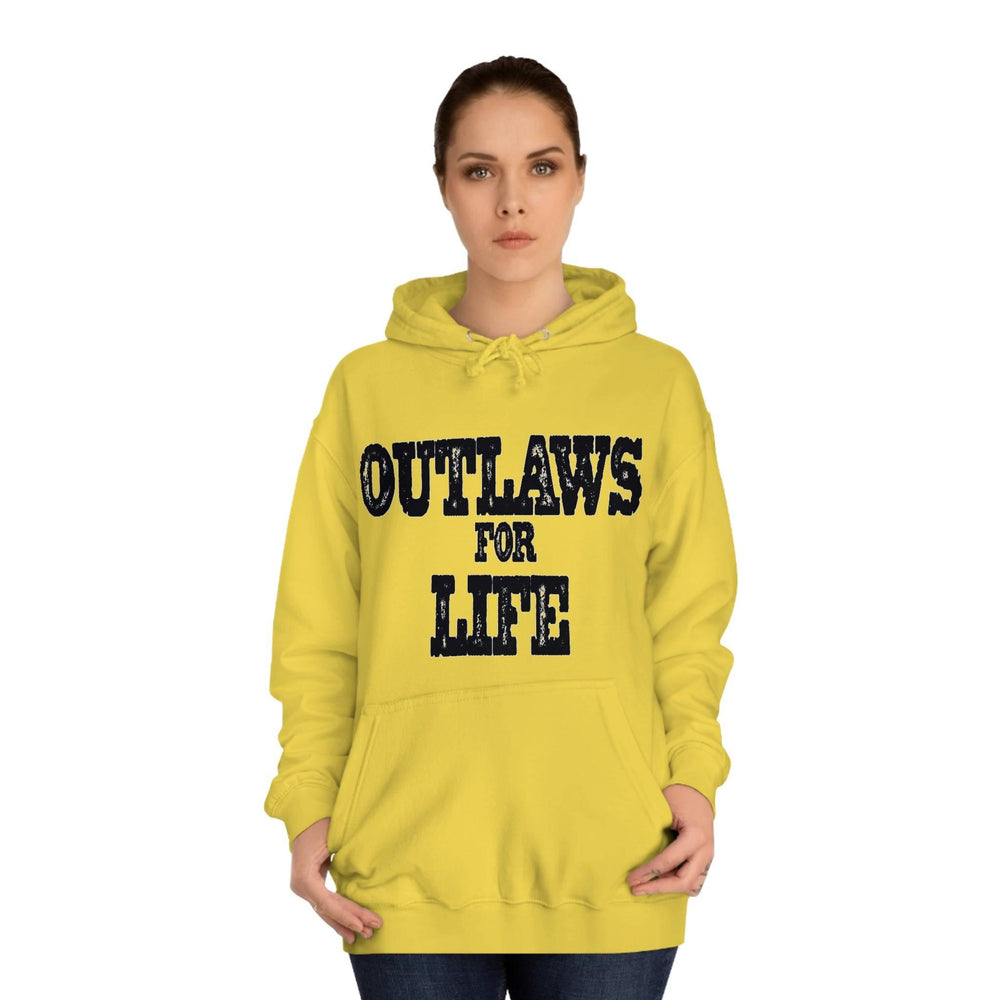 Roger Clark - Outlaws black silhouette/Unisex College Hoodie - GtvStore
