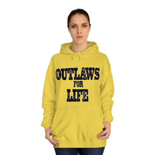 Roger Clark - Outlaws black silhouette/Unisex College Hoodie - GtvStore