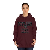 Roger Clark - Outlaws black silhouette/Unisex College Hoodie - GtvStore