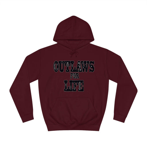 Roger Clark - Outlaws black silhouette/Unisex College Hoodie - GtvStore