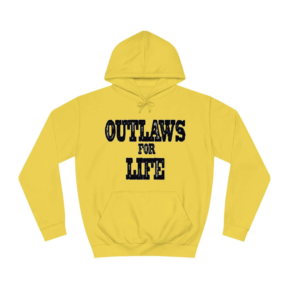 Roger Clark - Outlaws black silhouette/Unisex College Hoodie - GtvStore