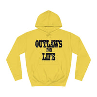 Roger Clark - Outlaws black silhouette/Unisex College Hoodie - GtvStore