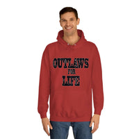Roger Clark - Outlaws black silhouette/Unisex College Hoodie - GtvStore