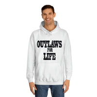 Roger Clark - Outlaws black silhouette/Unisex College Hoodie - GtvStore