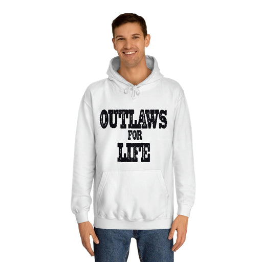 Roger Clark - Outlaws black silhouette/Unisex College Hoodie - GtvStore