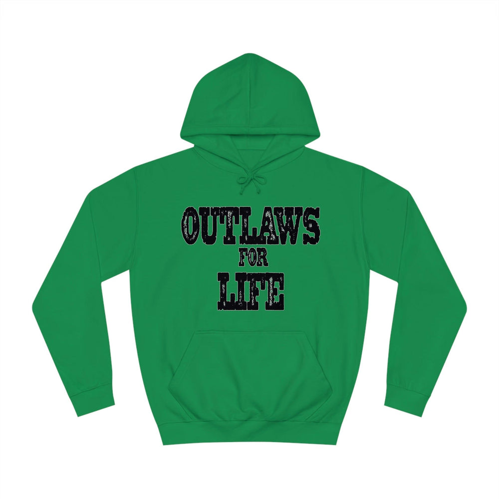 Roger Clark - Outlaws black silhouette/Unisex College Hoodie - GtvStore