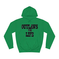 Roger Clark - Outlaws black silhouette/Unisex College Hoodie - GtvStore