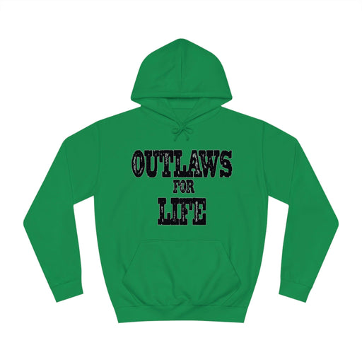 Roger Clark - Outlaws black silhouette/Unisex College Hoodie - GtvStore