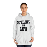 Roger Clark - Outlaws black silhouette/Unisex College Hoodie - GtvStore
