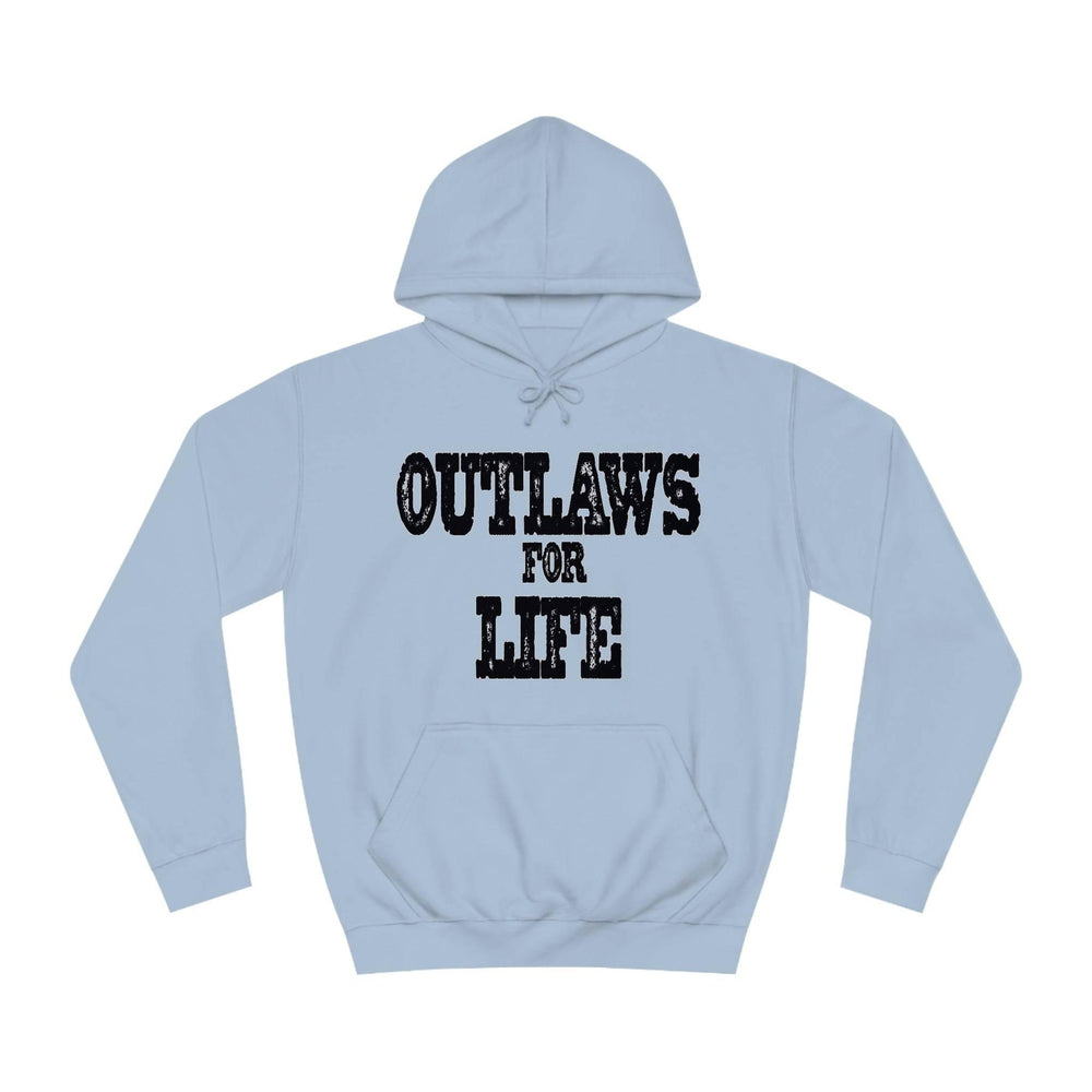 Roger Clark - Outlaws black silhouette/Unisex College Hoodie - GtvStore