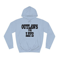 Roger Clark - Outlaws black silhouette/Unisex College Hoodie - GtvStore